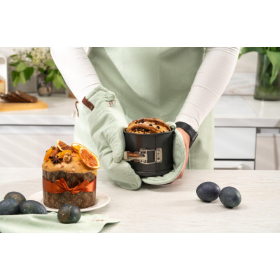 ARDESTO Форма для випікання Gemini паски/кекса кругла 12*10 см роз'ємна, сірий, вуглецева сталь ARDESTO Форма для випікання Gemini паски/кекса кругла 12*10 см роз'ємна, сірий, вуглецева сталь