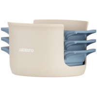 Яйцерізка 3 в 1 ARDESTO Gemini, нержавіюча сталь, пластик, силікон, сіро-синій