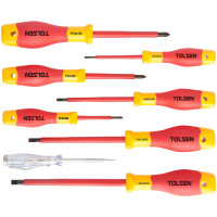 Викрутки Tolsen Premium, діелектричні, для робіт під напругою 1000В, набір 8шт Викрутки Tolsen Premium, діелектричні, для робіт під напругою 1000В, набір 8шт