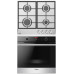 Комплект Hansa (духовка електрична + поверхня газова), чорний+нерж