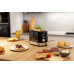 Тостер Gorenje 850Вт, підігрів, розморожування, пластик, чорний