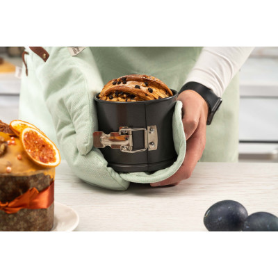 ARDESTO Форма для випікання Gemini паски/кекса кругла 12*10 см роз'ємна, сірий, вуглецева сталь ARDESTO Форма для випікання Gemini паски/кекса кругла 12*10 см роз'ємна, сірий, вуглецева сталь