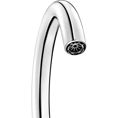 Змішувач для кухні Deante Low pressure,  довж.виливу - 183мм, поворотний, 1важіль, 3-е підкл., хром