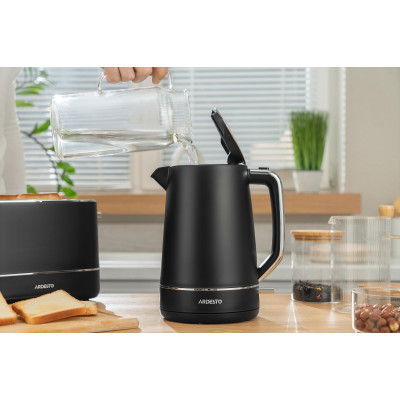 Електрочайник ARDESTO Timeless Elegance, 1.7л, Otter, пластик, чорний матовий Електрочайник ARDESTO Timeless Elegance, 1.7л, Otter, пластик, чорний матовий