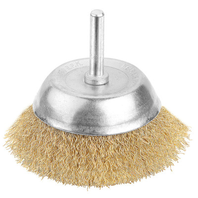 Щітка чашкова Tolsen Профі, торцева, рифлений дріт 0.3мм, 75мм, з хвостовиком 6.35мм(1/4