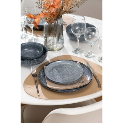 ARDESTO Салатник Loreto, 650мл, 15.5см, порцеляна, сірий ARDESTO Салатник Loreto, 650мл, 15.5см, порцеляна, сірий