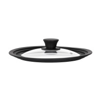 ARDESTO Кришка універсальна Black Mars Smart 20/22/24 см, скло, силікон ARDESTO Кришка універсальна Black Mars Smart 20/22/24 см, скло, силікон