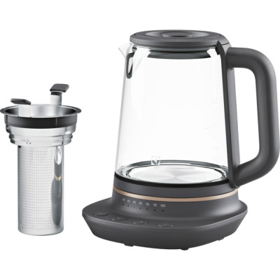 Электрочайник Electrolux 1.7л, Strix, стекло, заварник, поддержка температуры, черный (E7GK1-8BP)
