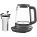 Электрочайник Electrolux 1.7л, Strix, стекло, заварник, поддержка температуры, черный (E7GK1-8BP)