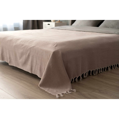 Плед ARDESTO Summer 140х190см, 100% бавовна, бежевий Плед ARDESTO Summer 140х190см, 100% бавовна, бежевий