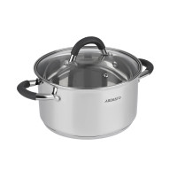 Каструля зі скляною кришкою ARDESTO Gemini Salerno, 3.4л, нержавіюча сталь, силікон