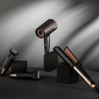 Фен Remington One, 2000Вт, 8 режимів, дифузор,чохол,іоніз-я, хол. обдув, термо-сенсор, сірий