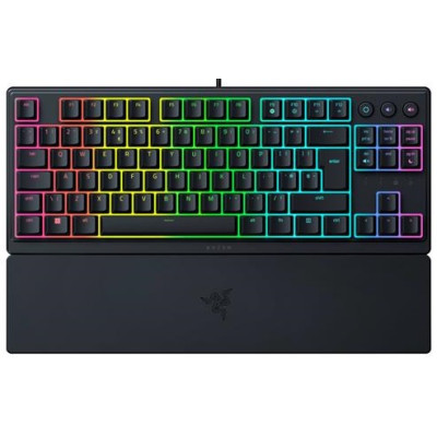 Клавіатура механічна Razer Ornata V3 TKL 84key, Mecha-Membrane Switch, USB-A, EN/UK, RGB, чорний