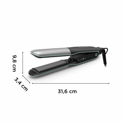 Випрямляч Rowenta Thermostyle, темп.режимів-5, 150-230С, дисплей, іонізація, кераміка, титан, чорно-сірий Випрямляч Rowenta Thermostyle, темп.режимів-5, 150-230С, дисплей, іонізація, кераміка, титан, чорно-сірий