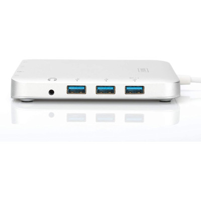 Хаб DIGITUS USB-C > HDMI/VGA/miniDisplayPort/3xUSB-A/USB-C/SD/MicroSD/RJ54/Audio (DA-70863)
