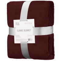 Плед ARDESTO Flannel 160х200см, 100% поліестер, бургунді
