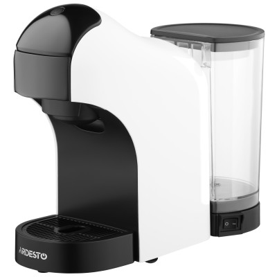 Кавоварка Ardesto капсульна, 0.8л,  капсули Nespresso, Nescafe Dolce Gusto, мелена кава, сенсорне керування, білий