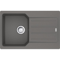 Мийка кухонна Franke City, фраграніт, прямокутник, з крилом, 780х500х190мм, чаша - 1, врізна, оборотна, UCG 611-78, сірий камінь Мийка кухонна Franke City, фраграніт, прямокутник, з крилом, 780х500х190мм, чаша - 1, врізна, оборотна, UCG 611-78, сірий камінь