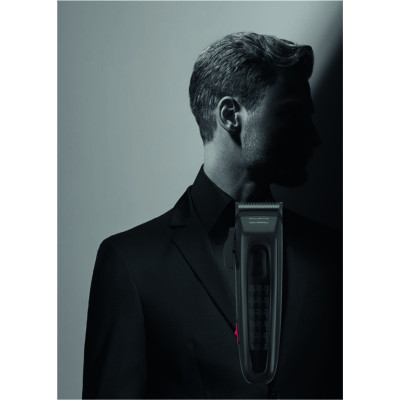 Машинка для стрижки Rowenta Karl Lagerfeld Perfect Line, мережа+акум., роторний мотор, насадок-6, сталь, чорний