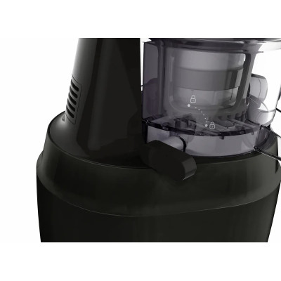 Соковитискач Tefal Juiceo шнековий 150Вт, чаша-0.8л, жмих-0.8л, насадка для цитрусових, пластик, червоно-чорний