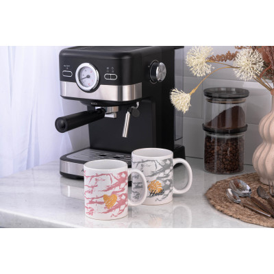 ARDESTO Чашка Hello, 330мл, кераміка, біло-рожевий