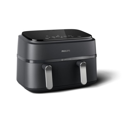 Philips Мультипіч Ovi Dual 2750Вт, чаша-6+3л, сенсорне управл., 2 контейнера,8 авто. Програм, пластик, чорний