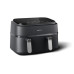 Philips Мультипіч Ovi Dual 2750Вт, чаша-6+3л, сенсорне управл., 2 контейнера,8 авто. Програм, пластик, чорний