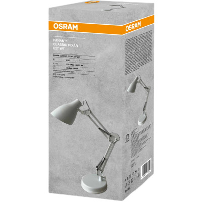 Лампа настільна OSRAM Panan CLASSIC PIXAR E27, білий