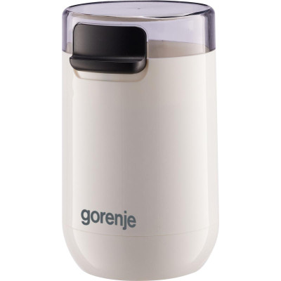 Gorenje Кавомолка роторна 150Вт, об'єм зерен-45г, 3 ступеня помолу, пластик/метал, білий