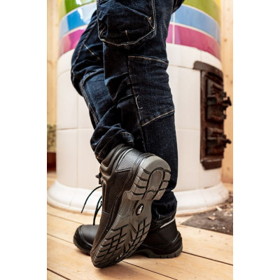 Черевики робочі Neo Tools, шкіра, ударопоглинання, O2 SRC, СЕ, р.46(30.7см), чорний