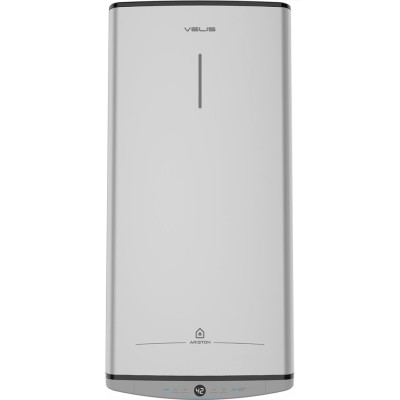 Водонагрівач електр. Ariston плаский слім VELIS TECH 100 EU, 100л, 2*1,5кВт, ун. монтаж, електр. кер-ння, B, Італія, Сірий
