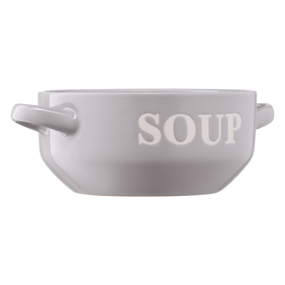 Бульонница Ardesto Cream, 700мл, керамика, серый