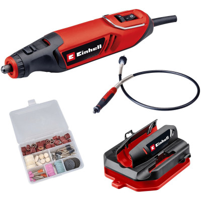 Шліфувально-гравірувальний пристрій Einhell TC-MT 150E 150Вт 10000-35000об/хв гнучкий вал, набір насадок 0.56кг