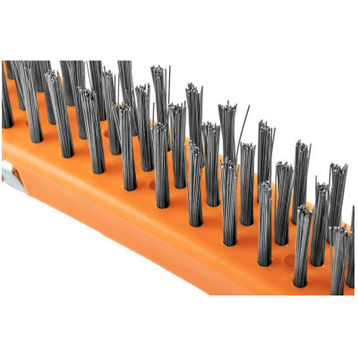 Щітка дротяна Neo Tools пряма, 3х19 рядів, прямий дріт 0.3мм, 345мм, двокомпонентне руків'я