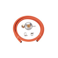 Комплект BRADAS подключения газового баллона с вентилем Shell, украинский стандарт (редуктор 1шт, шланг 2м, хомут 2шт)