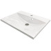 Раковина, умивальник Adamant Emil, штучний камінь, прямокут., з отвором для змішувача, з отвором для переливу, 595х455х138мм, накладний, білий