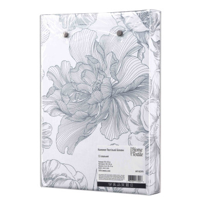 КПБ 1,5сп ARDESTO Gloria, підковдра 160х220см, простирадло 160х220см, наволочки (2) 50х70см, 100% бавовна, сатин, півонії, синій