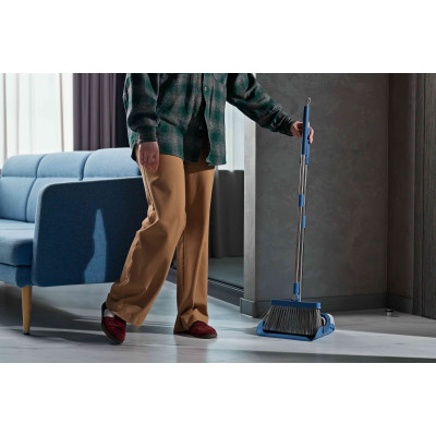 Набір для прибирання ARDESTO Solid совок і щітка з довгою ручкою 79.2см, пластик, блакитний