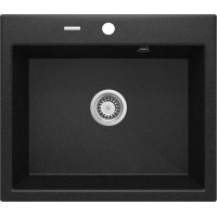 Мийка кухонна Deante Andante, граніт, прямокутник, без крила, 600х520х210мм, чаша - 1, накладна, графіт Мийка кухонна Deante Andante, граніт, прямокутник, без крила, 600х520х210мм, чаша - 1, накладна, графіт