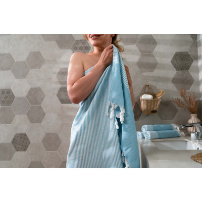 Рушник ARDESTO SPA 90х180см, 100% бавовна, аква