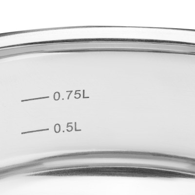 Ківш зі скляною кришкою Ardesto Gemini Liguria, 1.3л, нержавіюча сталь AR4313GB