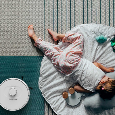 Робот-пилосос Rowenta миючий X-Plorer Serie 75 S, 2700ПаВт, h=9.5см, 0.3л, конт пил -0.3л, вода - вологе прибирання, автон. робота до 120хв, білий