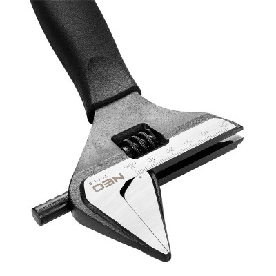 Neo Tools Ключ розвідний 250 мм, 0-50мм, сталь CrV, DіN 3117, прогумована рукоятка Neo Tools Ключ розвідний 250 мм, 0-50мм, сталь CrV, DіN 3117, прогумована рукоятка