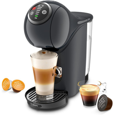 Кавоварка Krups капсульна Dolce Gusto Genio S Plus 0.8л, капсули, сенcорне керування, темно-сірий