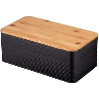 Хлібниця ARDESTO Midori 33х18х12см, метал, бамбук, чорний Хлібниця ARDESTO Midori 33х18х12см, метал, бамбук, чорний