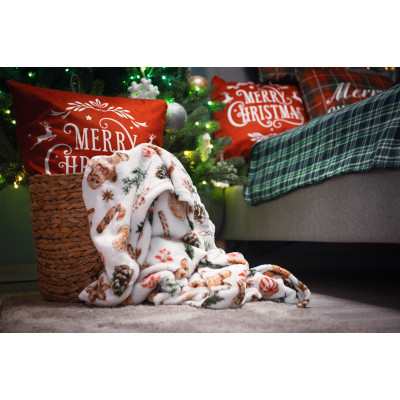 Плед ARDESTO Flannel 160х200см, 100% поліестер, імбирні пряники Плед ARDESTO Flannel 160х200см, 100% поліестер, імбирні пряники