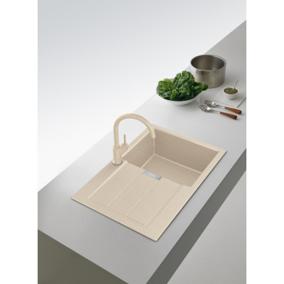 Мийка кухонна Franke Sirius 2 тектонайт, прямокут., з крилом, 780х500х200мм, чаша - 1, врізна, бежевий