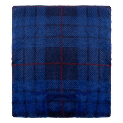 Плед ARDESTO Flannel 160х200см, 100% поліестер, клітинка, синій