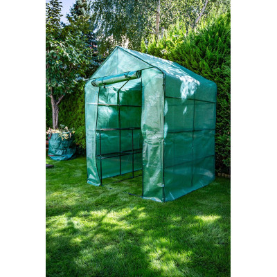 Парник складной Neo Tools 195х143х143, 4 полки, ПЭ пленка 135г, зеленый Парник складной Neo Tools 195х143х143, 4 полки, ПЭ пленка 135г, зеленый