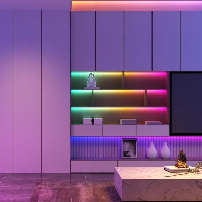 Govee Стрічка світлодіодна розумна H619A RGBIC Basic Wi-Fi + Bluetooth LED Strip Light With Protective Coating 5м Білий Govee Стрічка світлодіодна розумна H619A RGBIC Basic Wi-Fi + Bluetooth LED Strip Light With Protective Coating 5м Білий